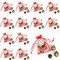 12 Pack Merry Christmas Red Organza Bag Favor Filled With Milk Chocolate Dubai Truffles For Gifting, Holiday Party Favors, Christmas Giveaways & More - Wreath